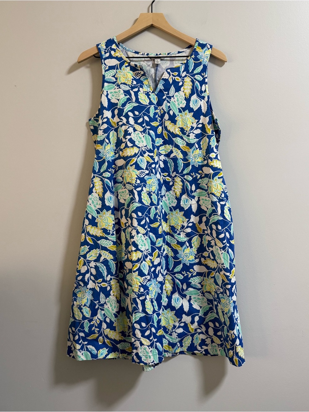 croft & barrow Blue Floral Midi Dress - Picture 1 of 5